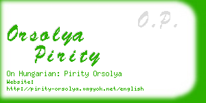 orsolya pirity business card